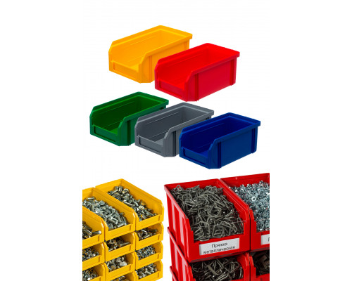 Пластиковый ящик Стелла-техник V-4-серый 502х305х184мм, 20 литров