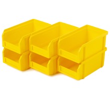 Пластиковый ящик Стелла-техник V-1-К6-желтый , 180х200х140мм, комплект 6 штук