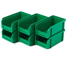 Пластиковый ящик Стелла-техник V-1-К6-зеленый , 180х200х140мм, комплект 6 штук