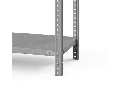 Стеллаж металлический ТС Лайт, 1500x700x600 мм. Полки: 3 шт. метал. перф.