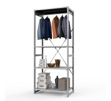 Стеллаж металлический ТСУ Универсал, 2500x1060x600 мм.Штанги: 1шт. Полки: метал. 4 шт.