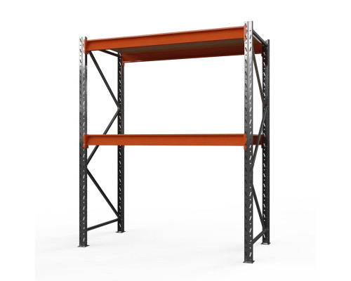 Стеллаж металлический Оптима, 2000x2500x600 мм. Ярусы: 2 шт. фанера