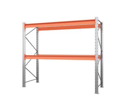 Стеллаж металлический паллетный (2500х2700х1100 мм), 2 яруса