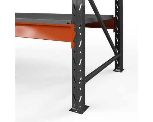 Стеллаж металлический Оптима, 3000x1530x785 мм. Ярусы: 3 шт. метал.