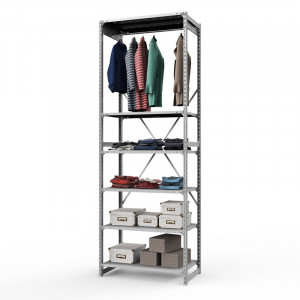 Стеллаж металлический ТСУ Универсал, 3000x1060x500 мм.Штанги: 1шт. Полки: метал. усил. перф. 6 шт.