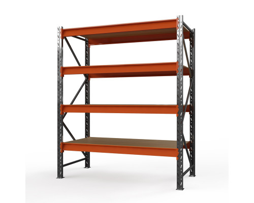 Стеллаж металлический Оптима, 3500x1250x785 мм. Ярусы: 5 шт. фанера