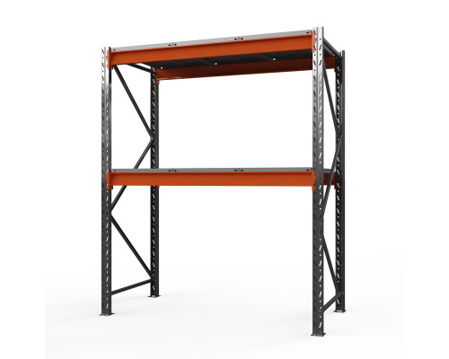 Стеллаж металлический Оптима, 2000x1250x785 мм. Ярусы: 2 шт. метал.