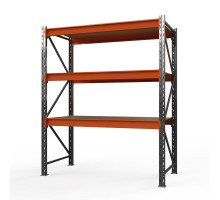 Стеллаж металлический Оптима, 2500x1530x785 мм. Ярусы: 3 шт. фанера