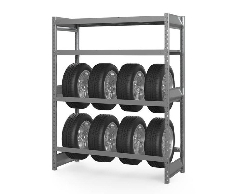 Стеллаж грузовой СГ Ультра (2500х1500х800) 4 яруса, без настила, для шин, дисков, колес