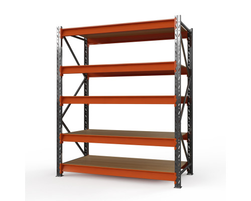 Стеллаж металлический Оптима, 3000x1530x785 мм. Ярусы: 5 шт. фанера