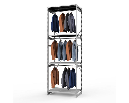 Стеллаж металлический ТСУ Универсал, 3000x1060x600 мм.Штанги: 3шт. Полки: метал. перф. 4 шт.