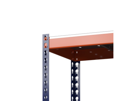 Стеллаж металлический Профи-Т 2500x1845x1005 мм. Ярусы: оцинк. мет. перф. усил. 4 шт.