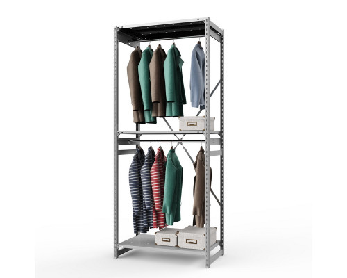 Стеллаж металлический ТСУ Универсал, 2500x1060x600 мм.Штанги: 2шт. Полки: метал. перф. 3 шт.