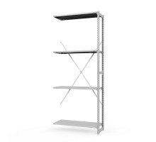 Секция приставная стеллажа металлического ТСУ Универсал, 2000x760x800 мм. Полки: метал. усил. 4 шт.